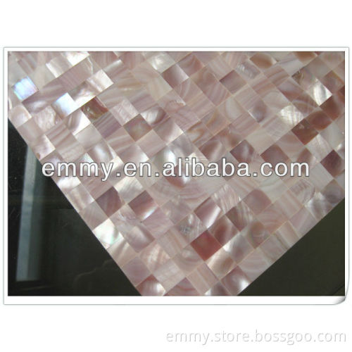 Pink seawater MOP shell mosaic tile(EMFH-001)
